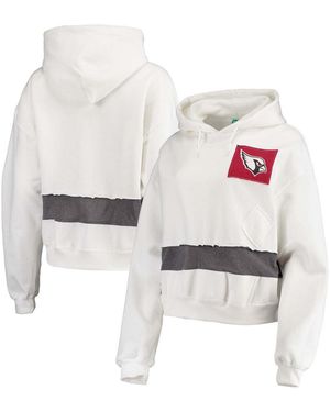 Refried Apparel Arizona Cardinals Crop Pullover Hoodie - White