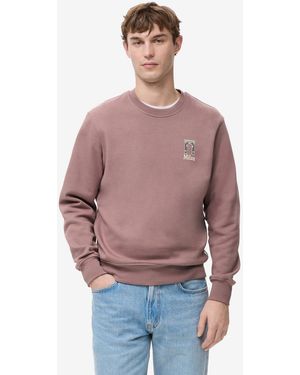Mango Printed Cotton Sweatshirt - Red