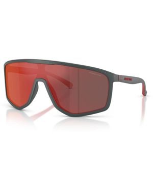 Arnette Stripe- M Rectangle Sunglasses - Red