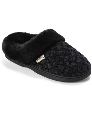 Dearfoams Claire Marled Chenille Knit Clog - Black