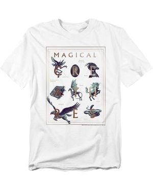 Harry Potter Magical Creatures Book Cover T Shirt - White