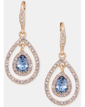 Givenchy Stone Pear-shape Orbital Drop Earrings - Metallic