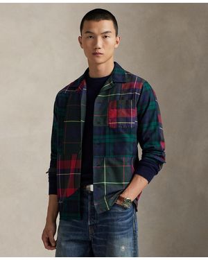 Polo Ralph Lauren Patchwork Oxford Camp Shirt - Blue