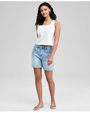And Now This Faux-pearl-embellished Tank Top - Blue