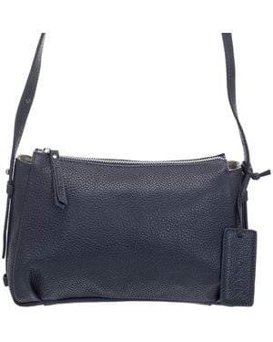 Mancini Pebbled Charlize Crossbody Handbag - Blue