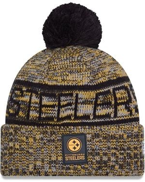 KTZ Pittsburgh Steelers 2025 Sideline Cold Weather Cuffed Pom - Metallic