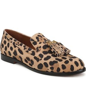 Franco Sarto Hartlie Round Toe Low Profile Tassel Loafers - Brown