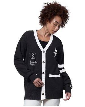 Starter Minnesota Vikings Back Shot Button-up Cardigan Sweater - White
