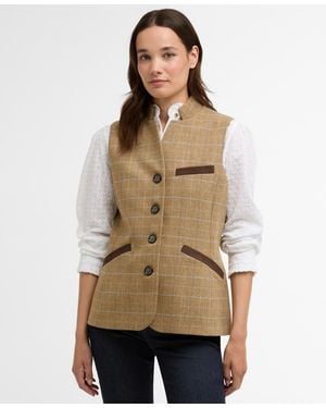 Barbour Sleeveless Petunia Tailored Gilet Blazer - Natural