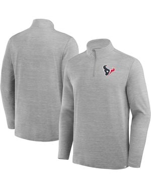 Fanatics Houston Texans Clutch Quarter-zip Pullover - Gray