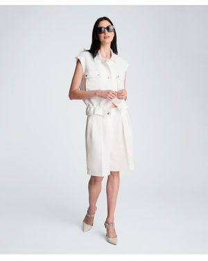 Kenneth Cole High-rise Pleated Shorts - White