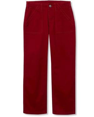 Lands' End Girls Woven Utility Cargo Pant - Red