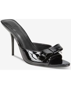 AAJ By Aminah Giselle Bow Mule Dress Sandals - Black