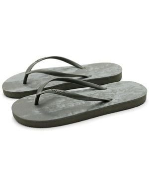 feel good Slimz Remix Natural Rubber Flip-flip Thong Sandals - Gray
