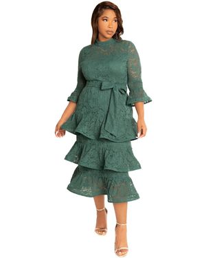 green emerald velvet dress Macy Lace Up Slim Glitter Satin Formal Dress main image 0