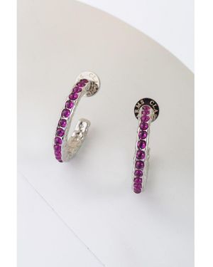 Classicharms Serena Molten Gemstone Hoop Earrings - Multicolor