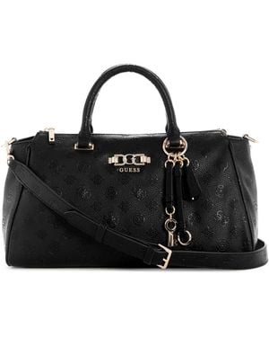 Guess Anise Box Large Satchel Bag - Black