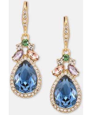 Givenchy Crystal Pear-shape Halo Drop Earrings - Blue