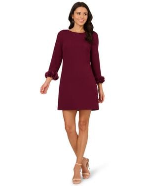 Adrianna Papell 3/4-sleeve Shift Dress - Red