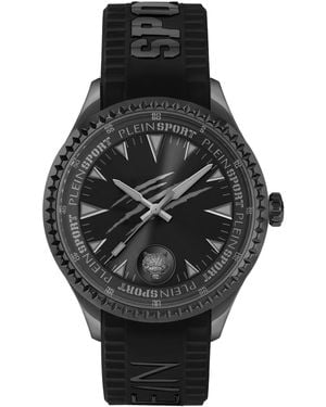 Philipp Plein Lineman 3 Hand Quartz Silicone Strap 45mm - Black