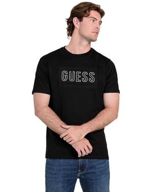 Guess Embossed Logo T-shirt - Black