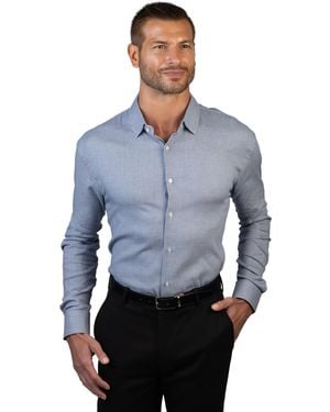 Vince Camuto Geometric Print Slim-fit Dress Shirt - Blue