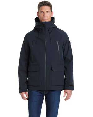 Vince Camuto Short Rain Parka Jacket - Blue