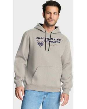 Fanatics Off White Charlotte Hornets Crossover Collection Blocked Shot Premium Pullover Hoodie - Gray