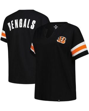 Fanatics Cincinnati Bengals Plus Size Redzone Notch Neck T-shirt - Black