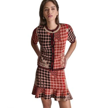 BCBGMAXAZRIA Short-sleeve Knit Top - Red