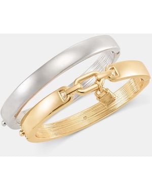 On 34th Two-tone Bangle Bracelet - Natural