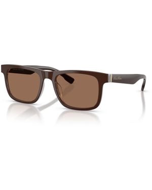 Brooks Brothers B By Rectangle Sunglasses Bb5064u - Brown