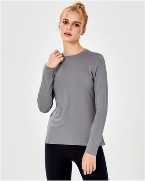 Rebody Active Pima Going Long Sleeve Tee - Gray