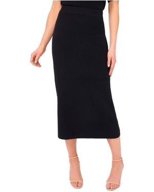 Cece High-waisted Pull-on Midi Skirt - Black