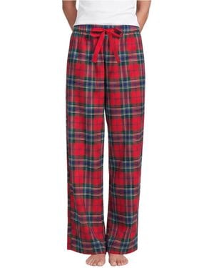 Lands' End Flannel Wide Leg Sleep Pants - Red