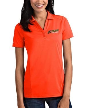 Antigua Florida A & M Rattlers Tribute Polo Shirt - Orange