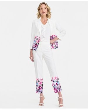Kasper Ava Straight Ankle Pants - White