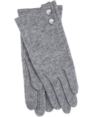 Ralph Lauren Two Button Cashmere Blend Touch Gloves - Gray