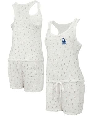 Concepts Sport Los Angeles Dodgers Gardner Hacci Knit Romper - White