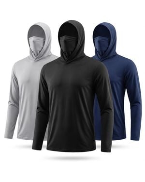 Piscifun Hooded Long Sleeve T-shirt - Black