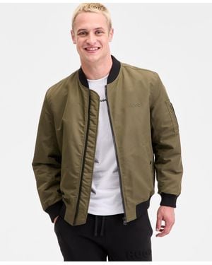 BOSS Hugo By Baken2435 Slim-fit Satin Bomber Jacket - Green