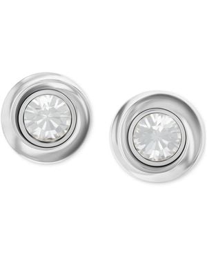 Calvin Klein Stainless Steel Cubic Zirconia Twisted Bezel Stud Earrings - Metallic