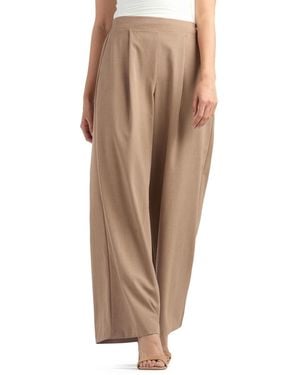Bcx Suiting Wide-leg Pull-on Pants - Brown