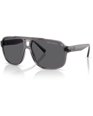 ARMANI EXCHANGE Polarized Rectangle Sunglasses Ax4104s - Gray
