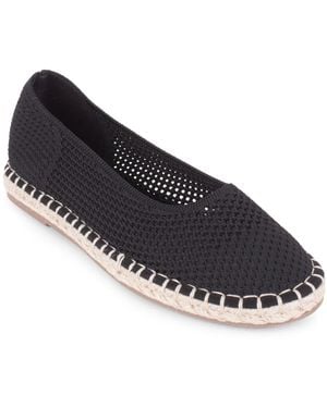 Tahari Juniper Slip-on Espadrille Flats - Black