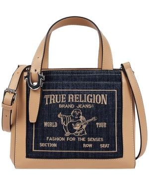 TRUE RELIGION Arvin Buddha Motif Crossbody Tote - Blue