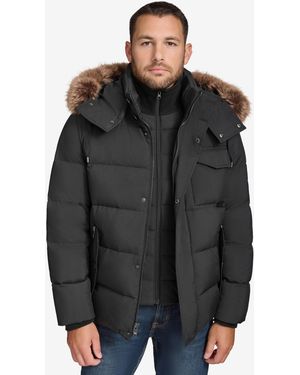 Andrew Marc Black Label Andrew Marc Label Forster Hooded Quitled Puffer Jacket - Black