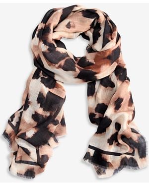 INC International Concepts Classic Leopard Blur Wrap Scarf - Black