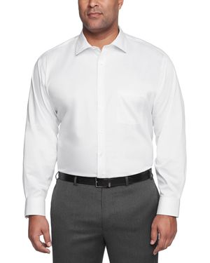 Van Heusen Big Ultra Wrinkle Free Solid Dress Shirt - White
