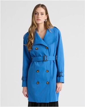 NVLT Trench Coat - Blue